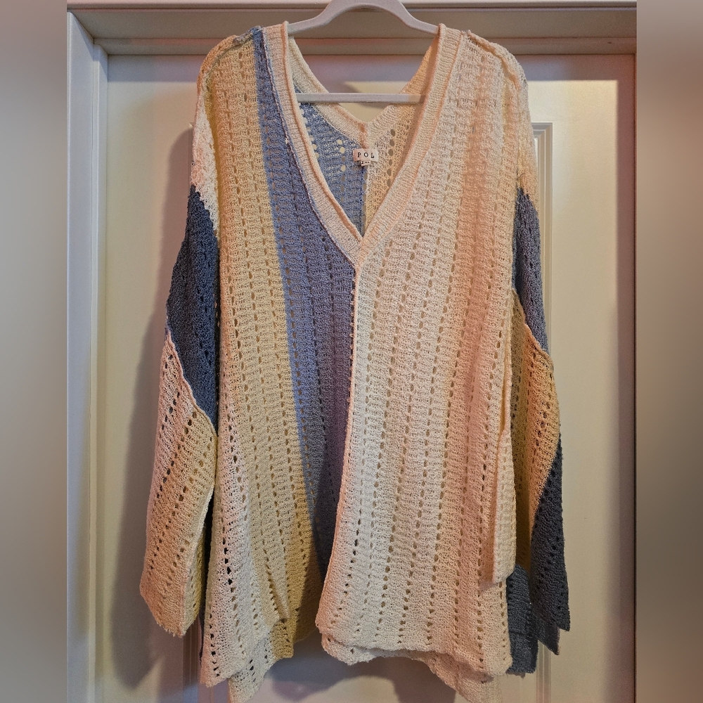 Women's Oversized POL Multicolor Sweater